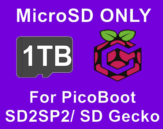 PicoBoot 1TB MicroSD for SD2SP2 SD Gecko with Swiss v0.6 Pre-configured