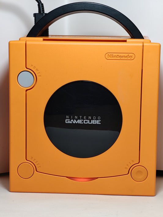 Nintendo GameCube Spice Orange with  PICOBOOT + PLUTO-IIx HDMI + RECAPPED +128GB MicroSD #116