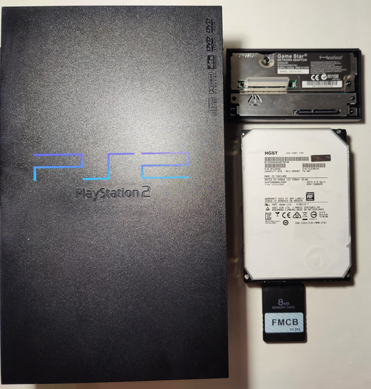 PlayStation 2 with 8TB +HDD Adapter + FMCB Memory card #6