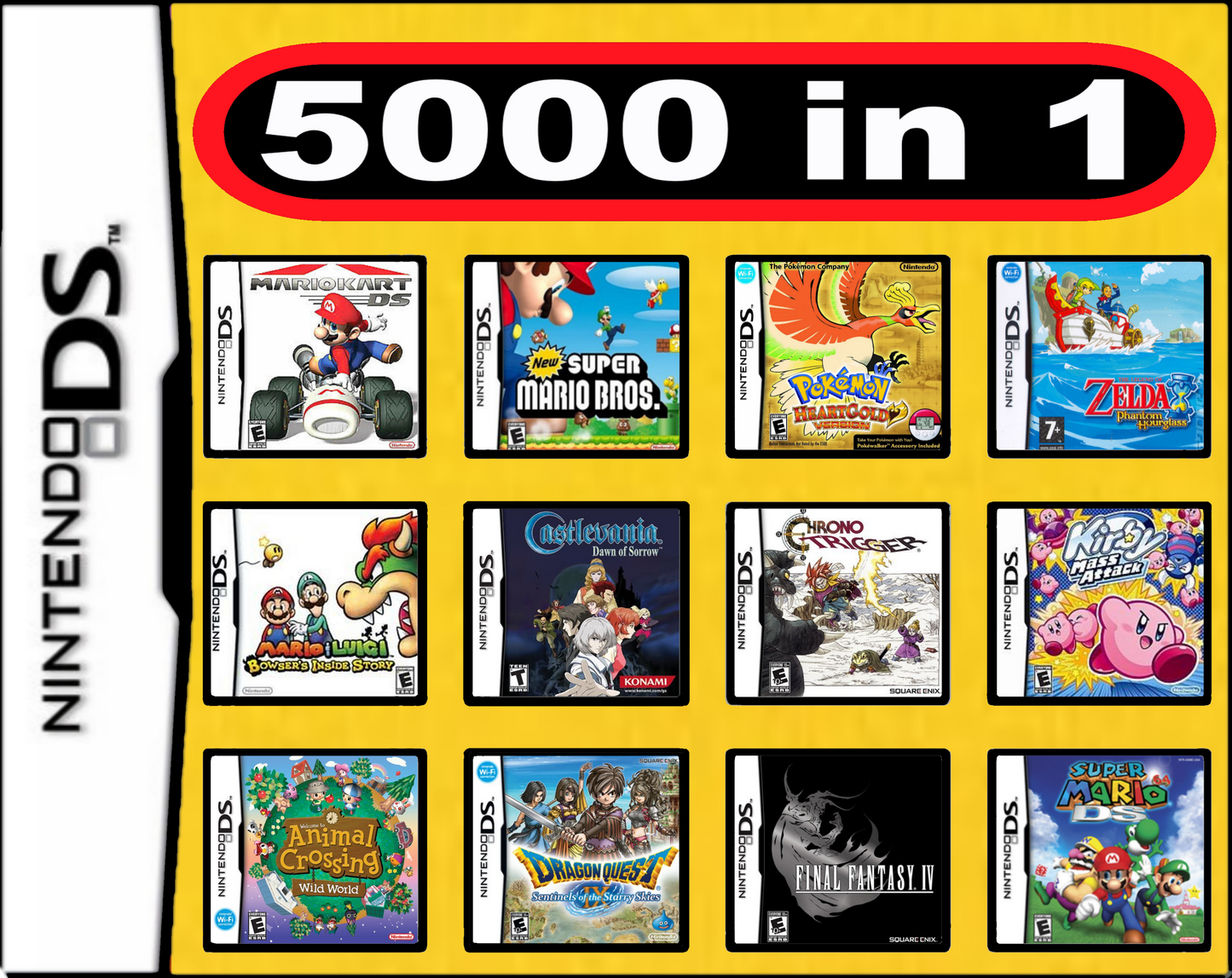 5000 In 1 Games Cartridge For DS 2DS 3DS N3DS + GB|GBC