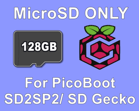 PicoBoot 128GB MicroSD for SD2SP2 SD Gecko with Swiss v0.6 Pre-configured