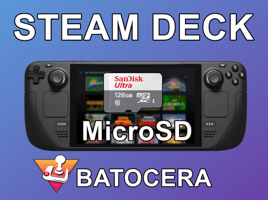 Steam Deck Batocera Emulation Station 128GB MicroSD Plug & Play Preconfigured (LCD)